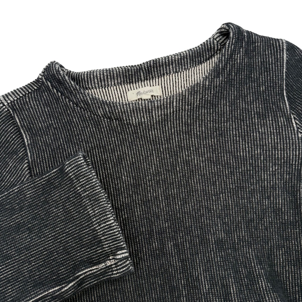 Madewell Black and White Striped Sweater